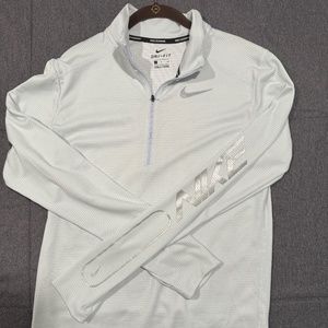 Nike Dri-Fit RUNNING Pullover - White, SMALL